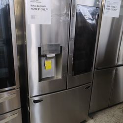 New  - 27.5 Cu. Ft. French InstaView Door-in-Door Smart Wi-Fi Enabled Refrigerator - Stainless ste