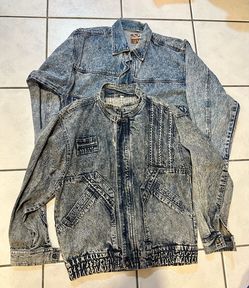 Vintage Acid Wash Denim Jackets – Lot of 2