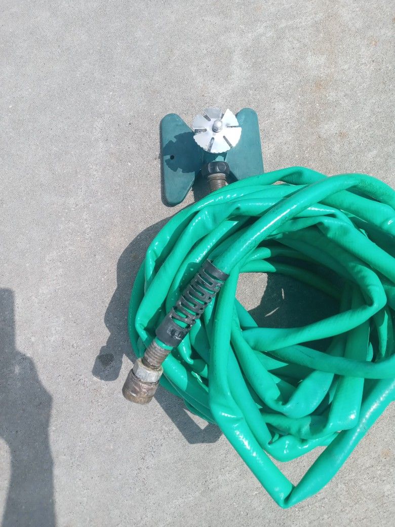 50 Ft Water hose And Yard 360 Degrees Sprinkler