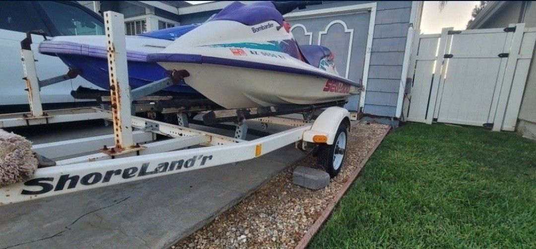 2 Jet skies And Trailer For 3 Jetsky 