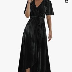 Flared Dresses for Women Party Flared Puff Sleeve Midi Dress Racerback Elastic Waist Maxi Dresses