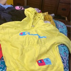 YELLOW CHAMPION HOODIE