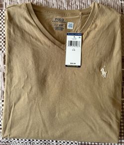 Ralp lauren v neck shirt, large size.Slim fit