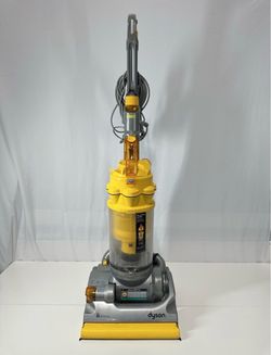 #346 Dyson DC14 All Floors Bagless Upright Vacuum Cleaner Yellow Gray