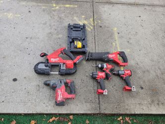$400 for all Milwaukee bandsaw,saw saw,sds drill,chuck drill,impact drill,laser and No hub drill