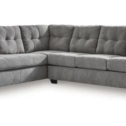 Marleton Gray 2-Piece Sectional with Chaise (Sofa, loveseat, Sectional options