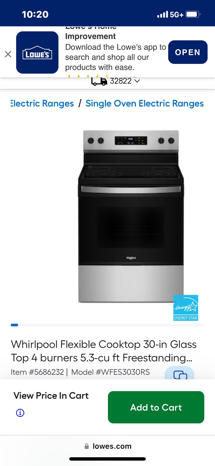 Brand New Whirlpool 4-burner