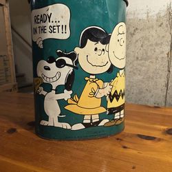 Vintage Snoopy Garbage Can