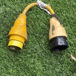 Marinco EEL Shore Power Pigtail Adapter, 50 Amp 125V Male to 30 Amp 125V Female