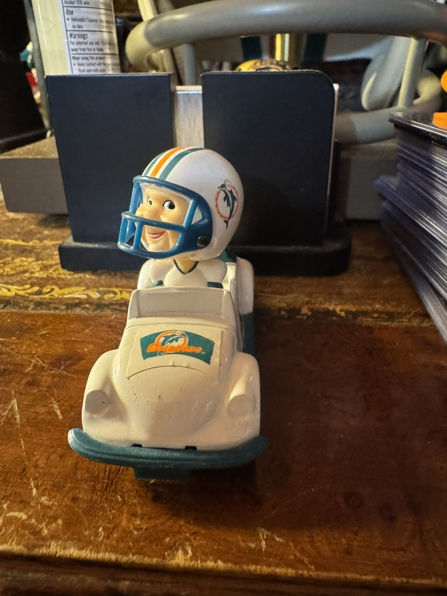 ERTL Collectibles Goalline Boppers MIAMI DOLPHINS 1996 Bobblehead Car Bob Griese Rare