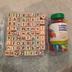 Learning Alphabets stamp and magnets