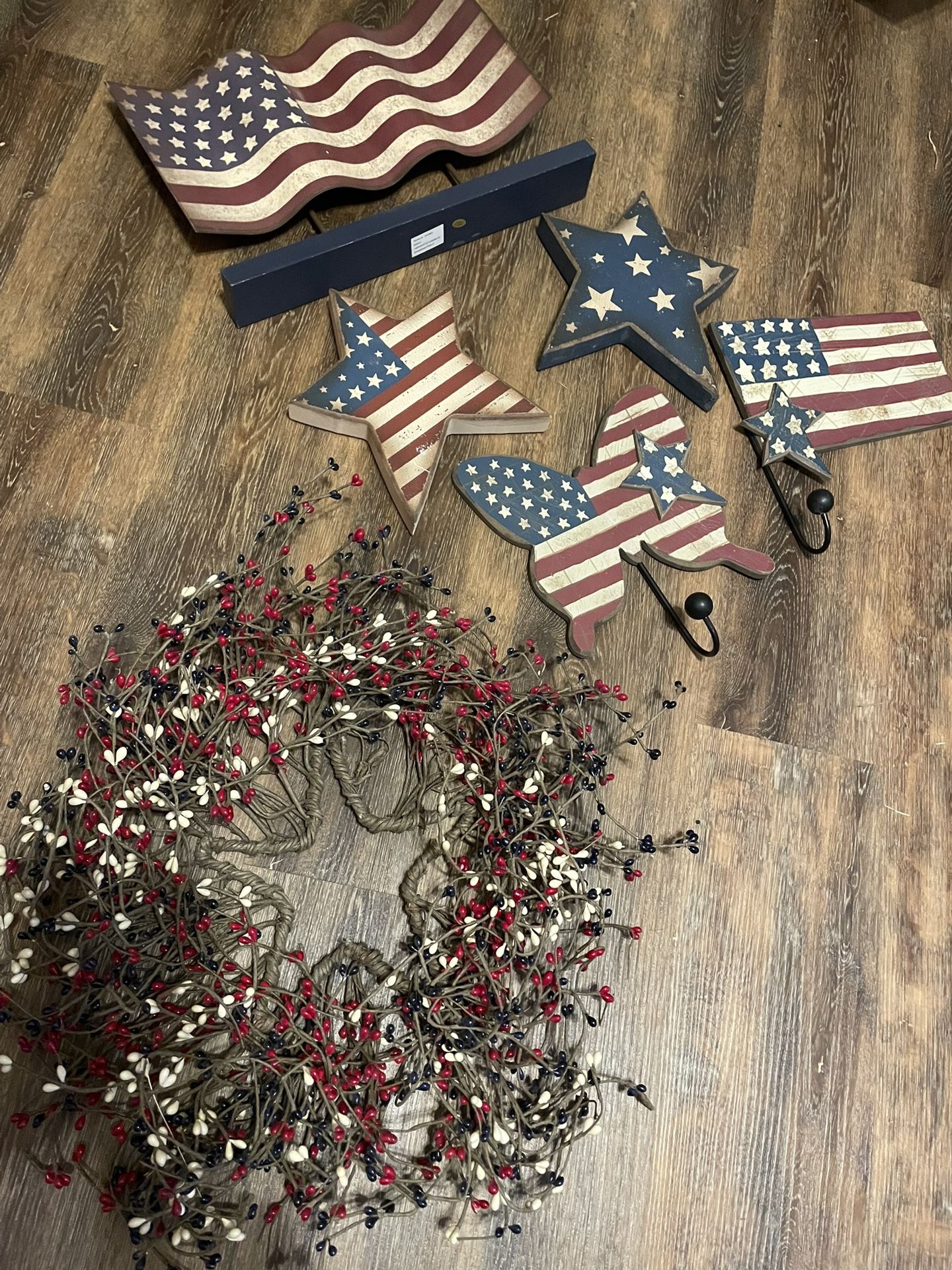 Red, White, Blue Bathroom Decor