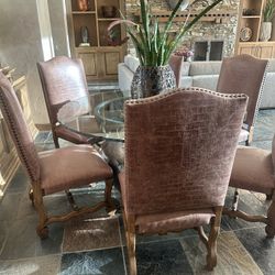 Custom Made Leather Dining Chairs $100 PER CHAIR