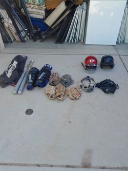 Used Baseball Equipment Bats Gloves Pads Masks $3-$12 each See All Photos Read Description