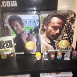 The Walking Dead CHIBIS (2 sealed tins #1 & #2, and 6 open