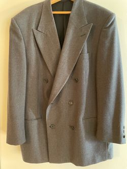 Daniel Hechter men’s double-breasted sport coat, charcoal gray 38R