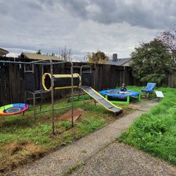 Small Swingset And Slide In Box!