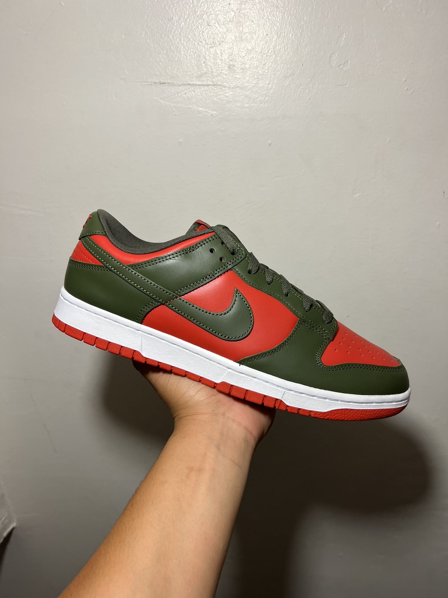 Nike Dunk Low “Mystic Red Cargo Khaki” Size 12.5 In Men