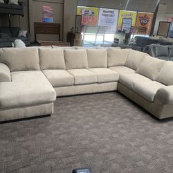Tan Beige Sectional Couch