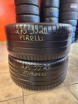 275 35R 20 PIRELLI P ZERO RUN FLAT TIRES 2753520 USED TIRES (PAIR) MOUNT BALANCE INCLUDED