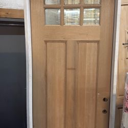 Solid Wood Door $700 Left Hand Exterior With Frame