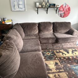 Large Sectional Couch And Ottoman 