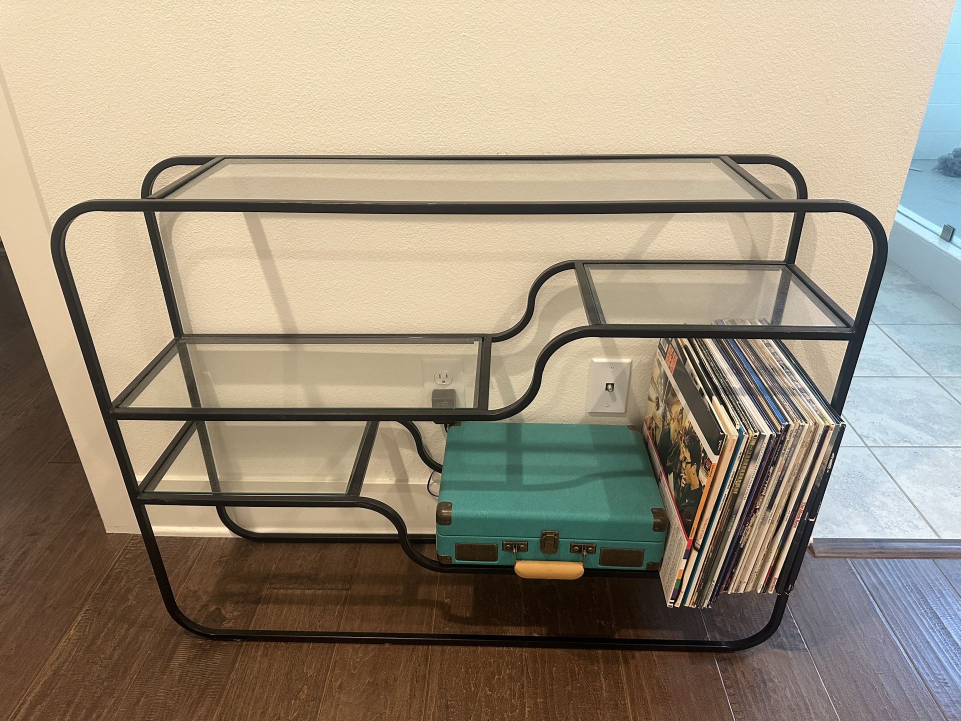 Glass Console Table / Glass Bookshelf - Urban Outfitters - Original Listen Shown