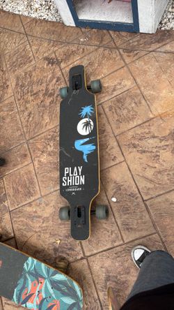 Playshion Drop Through Freestyle Longboard Skateboard Cruiser