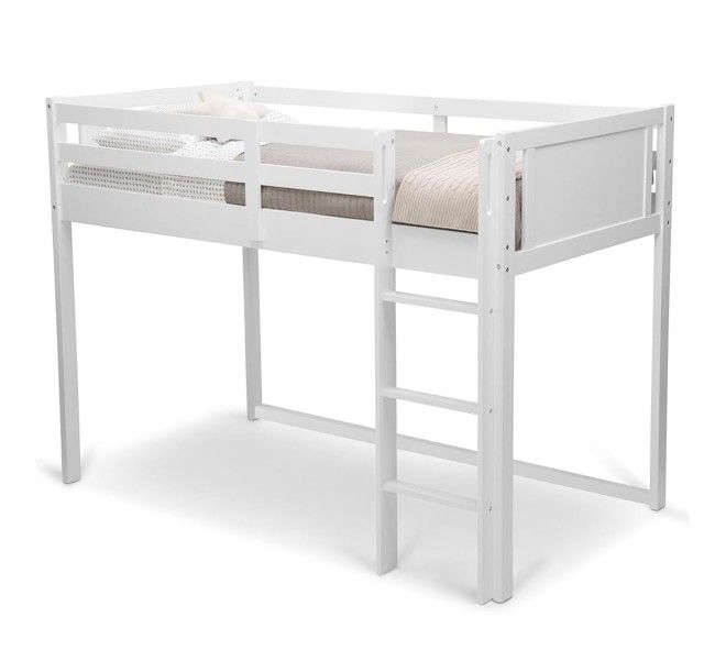 White Loft Bed
