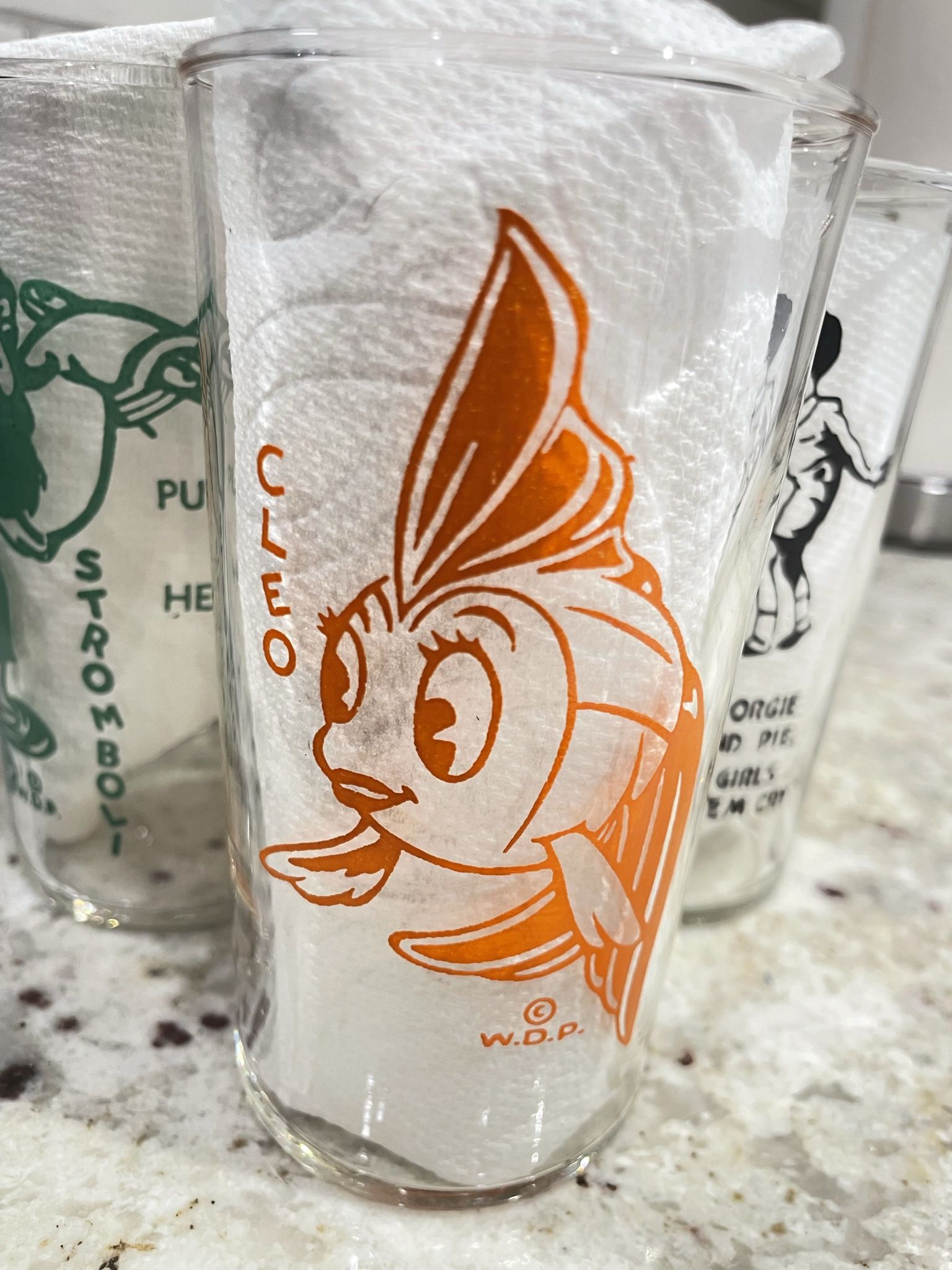 Disney Pinocchio Drinking Glass 4 1/2”