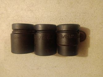 Wright 1 drive impact socket tools..1-1/8"..-1-3/8"..-1-1/2"