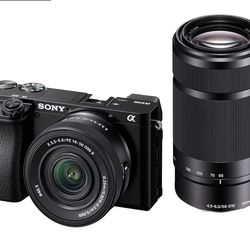 Sony Alpha a6100 w/ 16-50mm + 55-210mm,Black