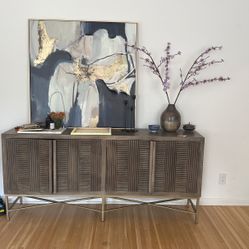 Decorative Storage Cabinet Console Table With Painting