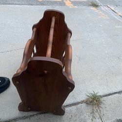 Wooden Magazine Holder Like New