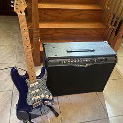 Fender MIM Strat (mint) W/ Line 6 150 Watt 2x12 Amp
