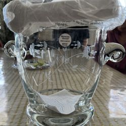 Princess House Crystal Ice Bucket w/ Tongs