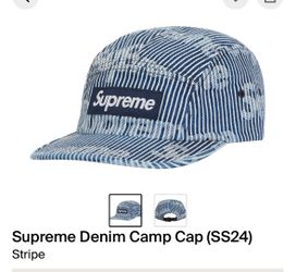 Supreme Denim Camp Cap Stripe