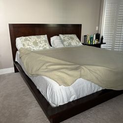 King Bed Frame and Mattress Set