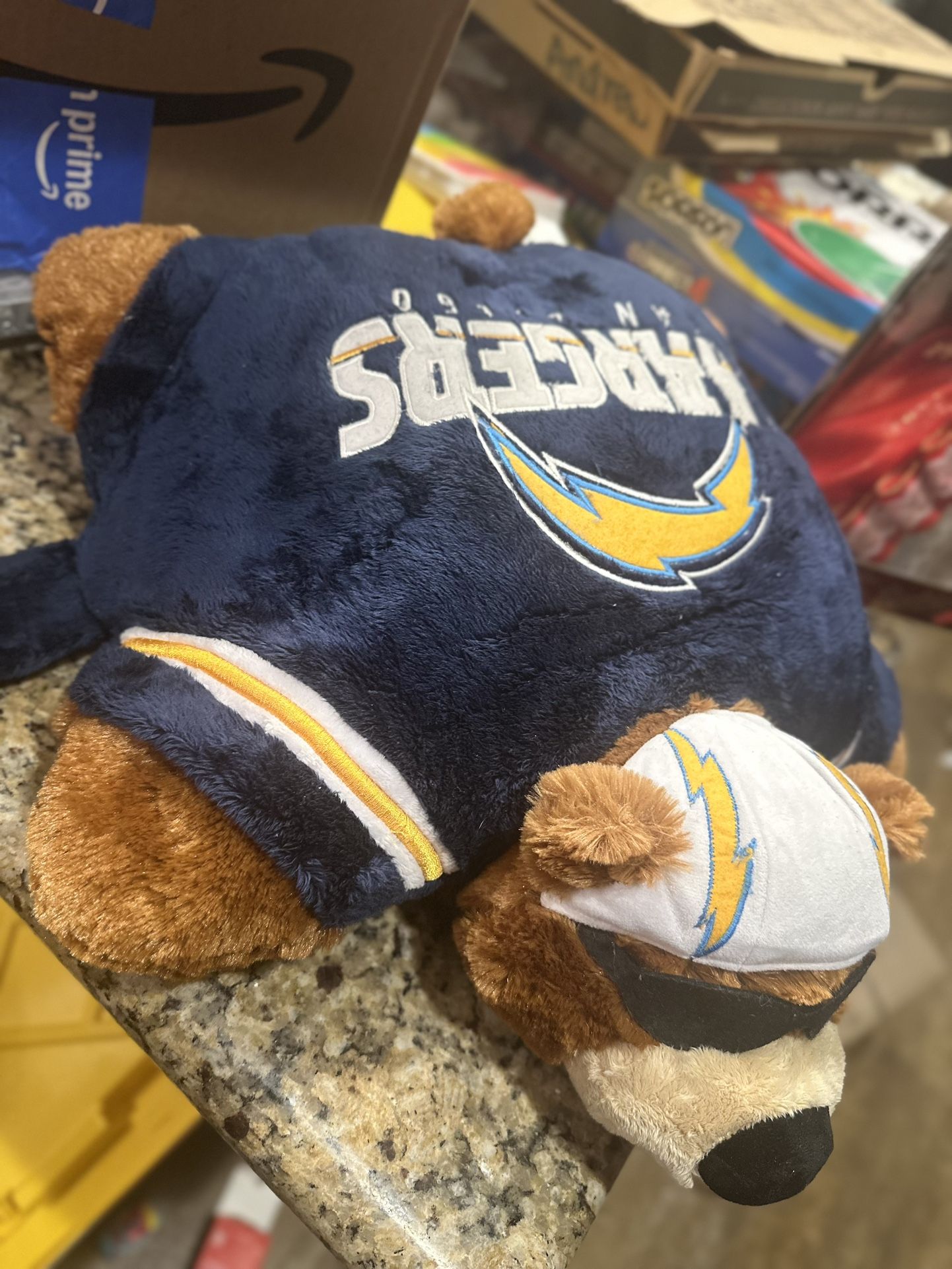 Los Angeles Chargers Bear Plush Pillow