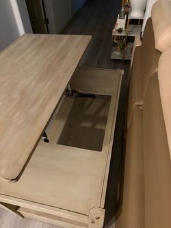 Lift-Top Coffee Table with Hidden Storage