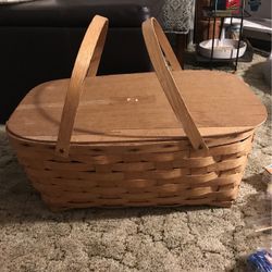 Picnic Basket with Candles And Cake Toppers
