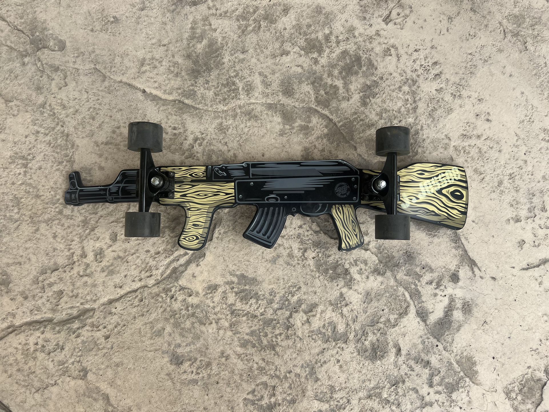 Santa Cruz AK-47 Skateboard Jason Jesse Extremely Rare Cruiser