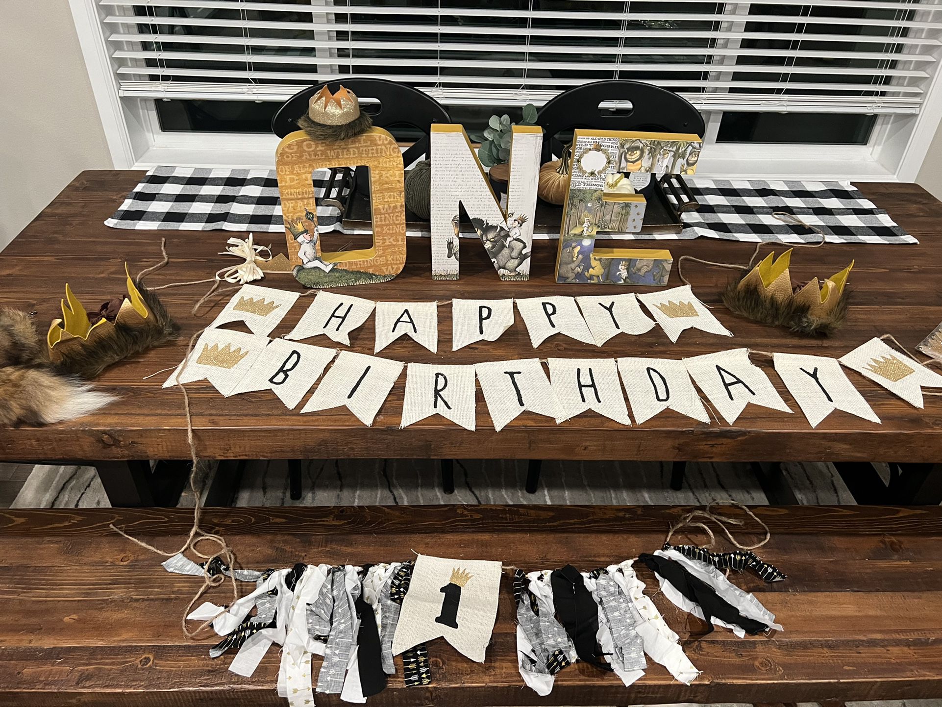 Complete Decor for 1 Year Old "Wild One" Birthday Party.
