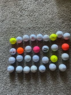 30 used Nike, Top Flite, Pinnacle, Maxfli golf balls