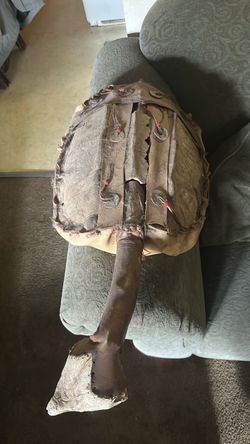 Vintage Leather Hand Drum from Snapping turtle