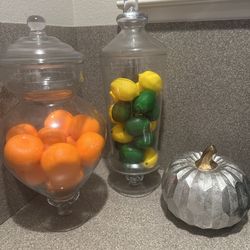 Glass jars for kitchen decor