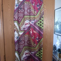 Women's Size Large,  Shein Long Print Skirt 