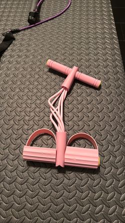Pink Resistance Band Foot Pedal Exerciser