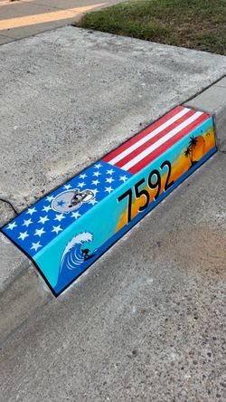 Premium Custom Painted curb numbers