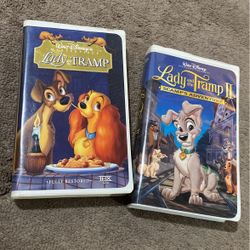 VHS Tapes Lady & the Tramp And Lady & the Tramp II